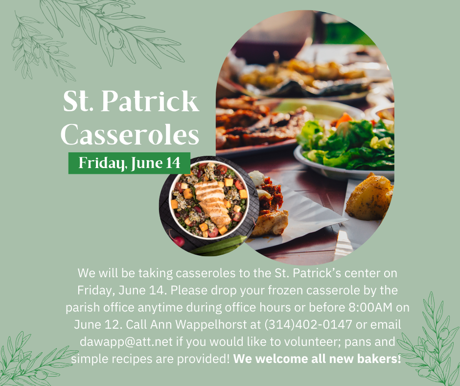 St. Patrick Casseroles advertisement