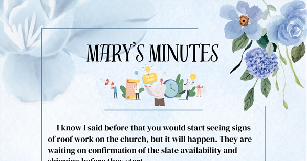 Mary's Minutes