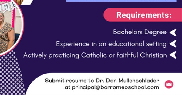 Job Openings for '25-'26 school year