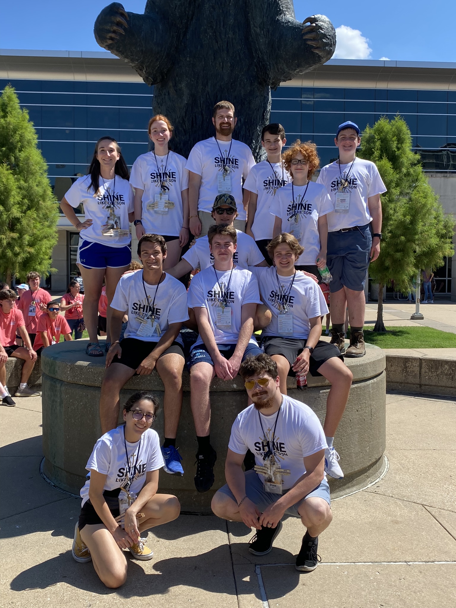 group photo of those who attended Steubenville St. Louis 2024 from SCB Youth ministry